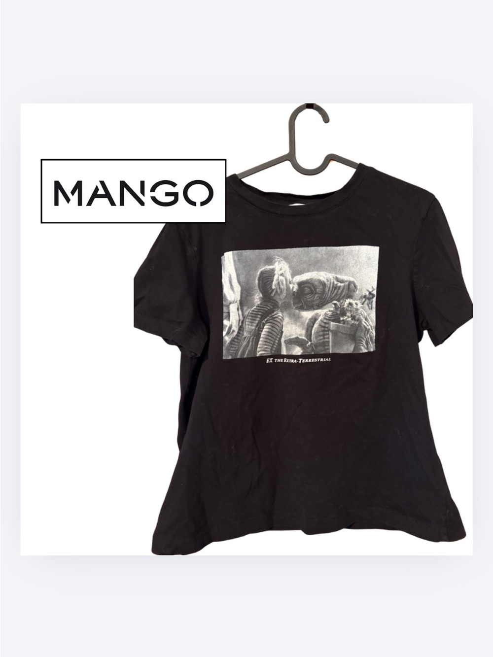 MANGO Black Short-Sleeve Graphic Tee